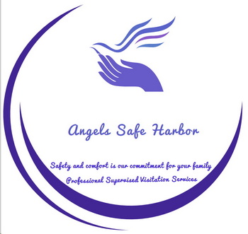 A logo of angels safe harbor